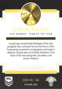 2023 NRL Traders Elite - 2022 Dally M Awards #DM03 Joseph Suaalii Back